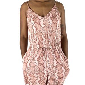 H&M Pink Snake print Sleeveless romper